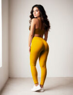 Yellow Women's Cotton Lycra Churidar Leggings – Perfect Fit, Ultra-Soft & Stretchable