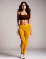 Yellow Women's Cotton Lycra Churidar Leggings – Perfect Fit, Ultra-Soft & Stretchable