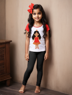 Black Girls' Cotton Lycra Stretchable Leggings – Soft, Comfortable & Stylish
