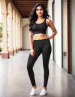 Black Women's Cotton Lycra Churidar Leggings – Perfect Fit, Ultra-Soft & Stretchable