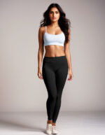 Black Women's Cotton Lycra Churidar Leggings – Perfect Fit, Ultra-Soft & Stretchable