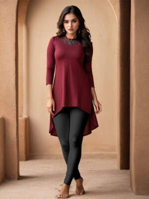 Black Women's Cotton Lycra Churidar Leggings – Perfect Fit, Ultra-Soft & Stretchable