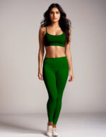 Bottle Green Women's Cotton Lycra Churidar Leggings – Perfect Fit, Ultra-Soft & Stretchable