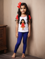 Girls' Navy Blue Cotton Lycra Stretchable Leggings – Soft, Comfortable & Stylish