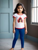 Girls' Navy Blue Cotton Lycra Stretchable Leggings – Soft, Comfortable & Stylish