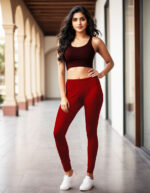 Maroon Women's Cotton Lycra Churidar Leggings – Perfect Fit, Ultra-Soft & Stretchable