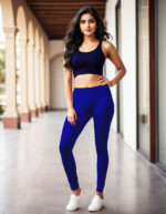 Navy-Blue Women's Cotton Lycra Churidar Leggings – Perfect Fit, Ultra-Soft & Stretchable