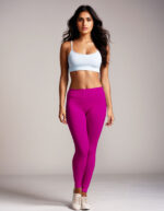 Pink Women's Cotton Lycra Churidar Leggings – Perfect Fit, Ultra-Soft & Stretchable