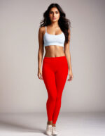 Red Women's Cotton Lycra Churidar Leggings – Perfect Fit, Ultra-Soft & Stretchable